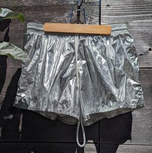 American Apparel silver drawstring athletic shorts